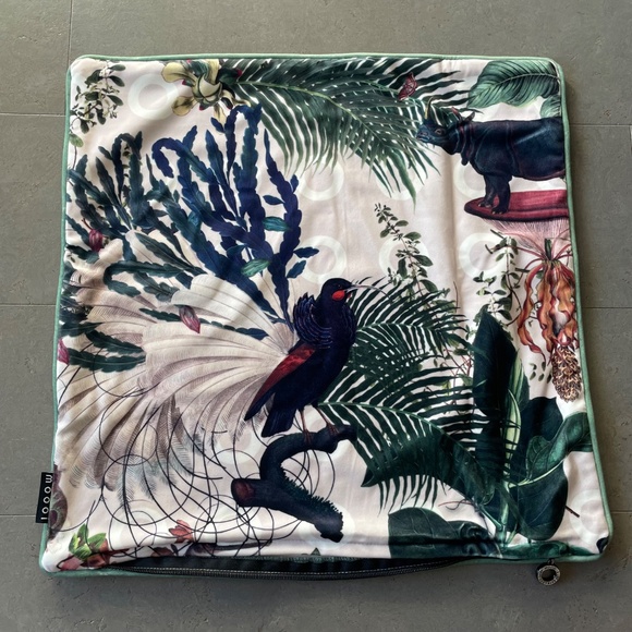 Moooi Menagerie of Extinct Animals Decorative Velvet Square Pillow Cover - Ivory - Picture 2 of 6
